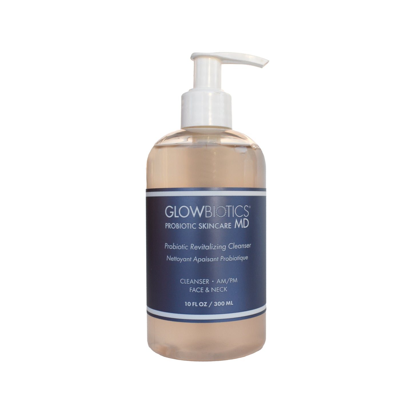 Glowbiotics Probiotic Revitalizing Cleanser 10 oz bottle front view with pump