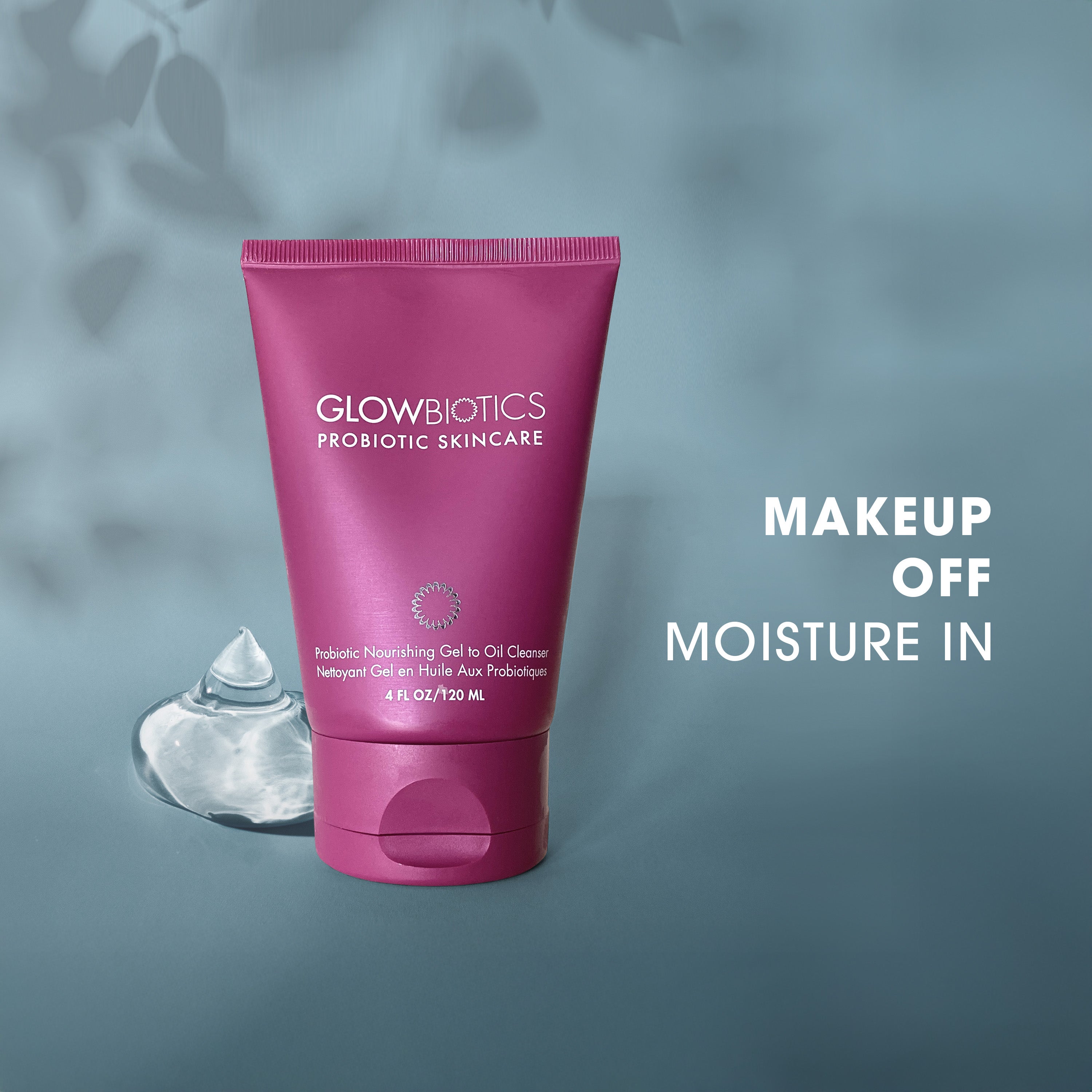 Gel to Oil Cleanser with tagline 'Makeup Off, Moisture In' for hydrating cleanse