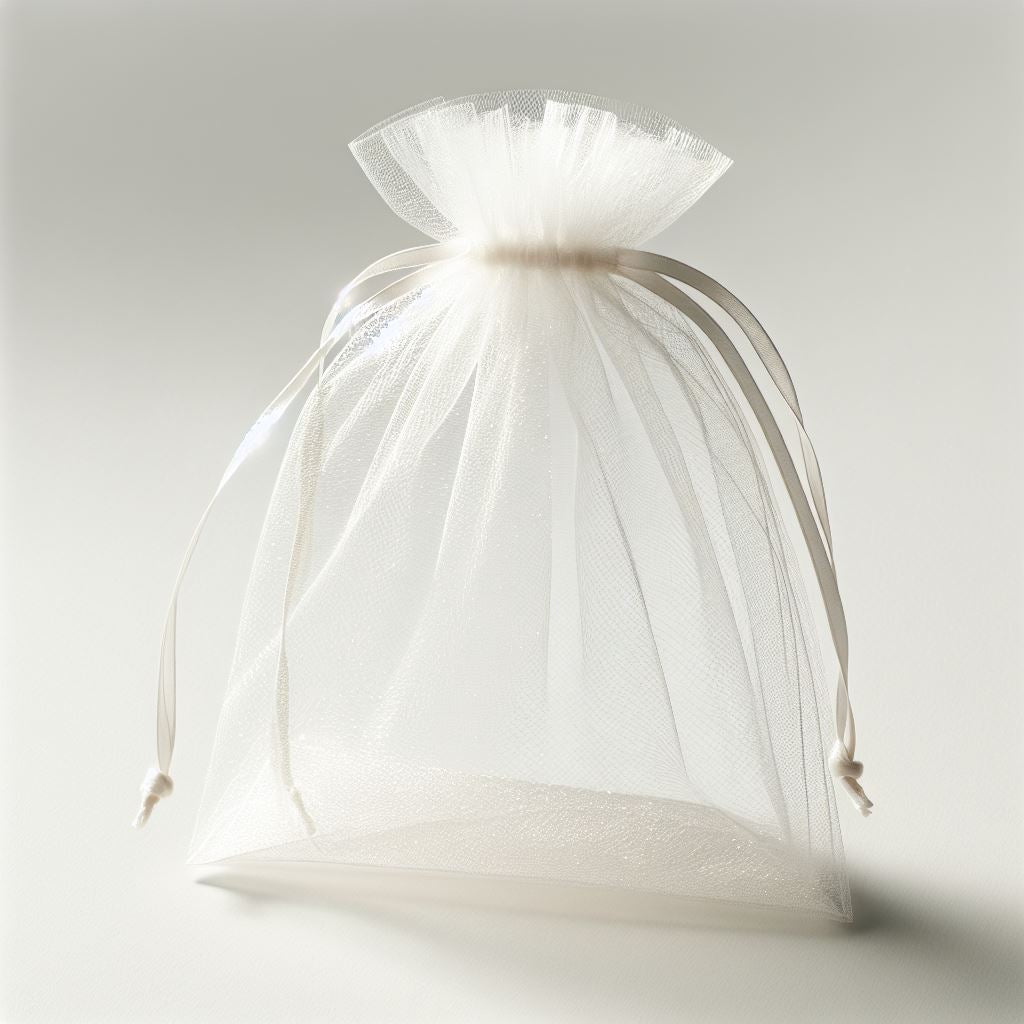Organza Bag White 8x12