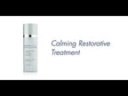 Video thumbnail with text "Calming Restorative Treatment" and product image